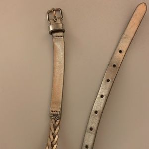 J.Crew Gold braided thin belt